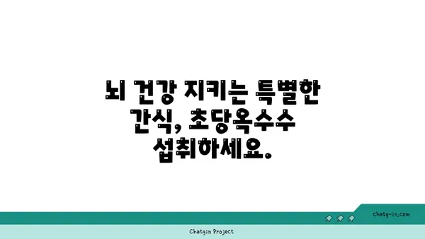 초당옥수수의 신경 보호 효능| 뇌 건강을 위한 새로운 선택 | 뇌 건강, 신경 보호, 항산화 효과, 초당옥수수 효능