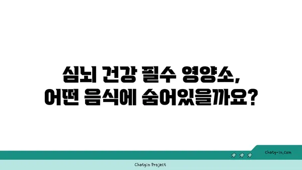 심뇌 건강 지키는 5가지 필수 영양소 가득한 음식 | 건강 식단, 뇌 건강, 심장 건강, 영양 정보