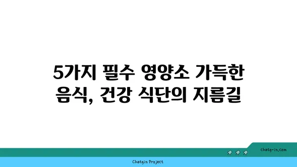 심뇌 건강 지키는 5가지 필수 영양소 가득한 음식 | 건강 식단, 뇌 건강, 심장 건강, 영양 정보