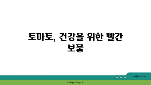 토마토의 놀라운 건강 효능| 7가지 주요 효능과 섭취 방법 | 건강, 영양, 항산화, 면역력, 피부