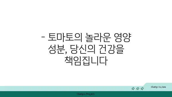 토마토의 놀라운 효능| 영양, 건강, 요리 레시피까지 | 토마토, 건강 식품, 레시피, 영양 정보