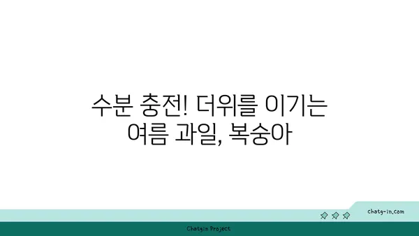 복숭아의 상쾌함, 건강과 수분 충전의 비밀 | 복숭아 효능, 여름 과일, 건강 식단