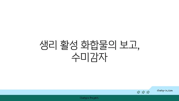 수미감자의 생리 활성 화합물| 건강 기능성과 연구 동향 | 수미감자, 건강, 효능, 기능성, 연구