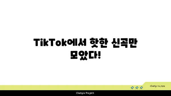 TikTok 음악 추천| 듣기에 완벽한 신곡 발견! | 틱톡 바이럴 송, 신나는 노래, 인기 음악