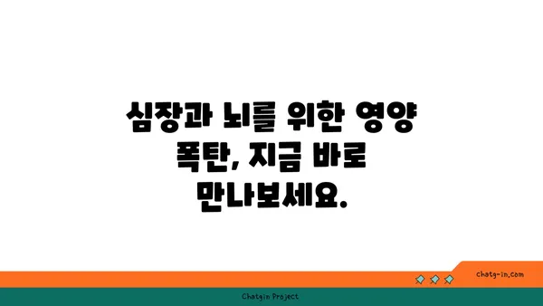 심장과 뇌 건강을 위한 5가지 영양 폭탄 조합 | 건강 식단, 심뇌 건강, 영양 팁