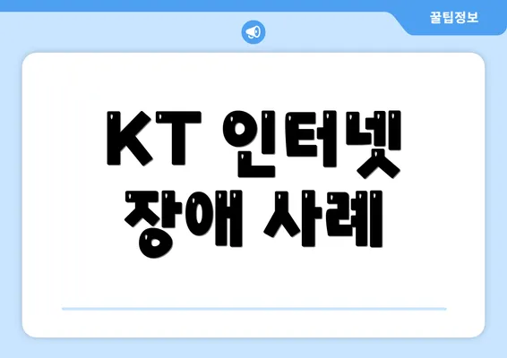 KT 인터넷 장애 사례