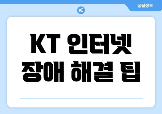 KT 인터넷 장애 해결 팁