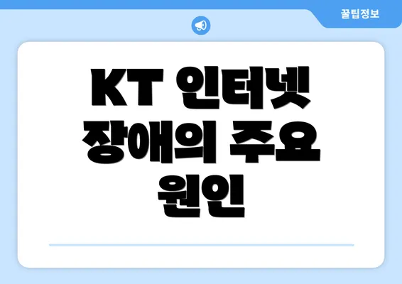 KT 인터넷 장애의 주요 원인