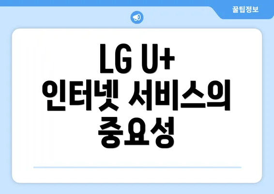 LG U+ 인터넷 서비스의 중요성