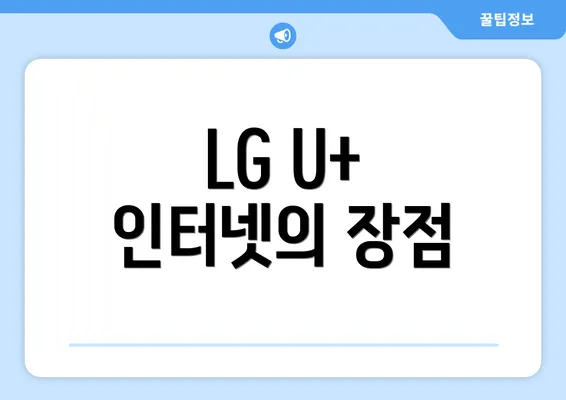 LG U+ 인터넷의 장점