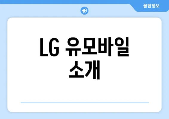 LG 유모바일 소개