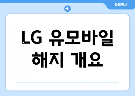 LG 유모바일 해지 개요