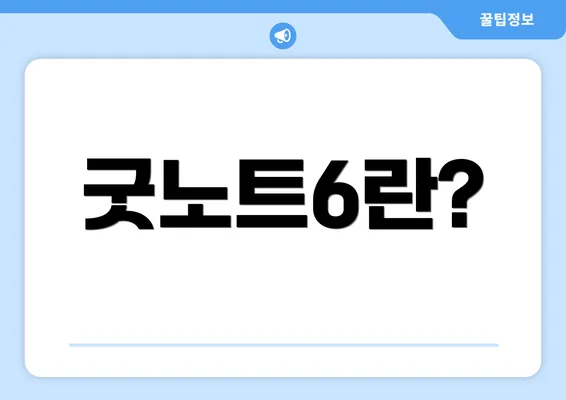 굿노트6란?