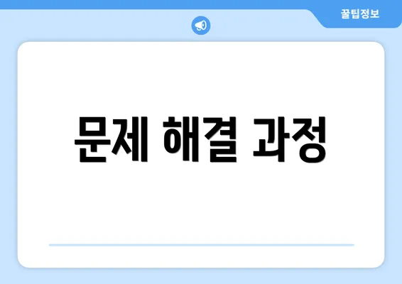 문제 해결 과정