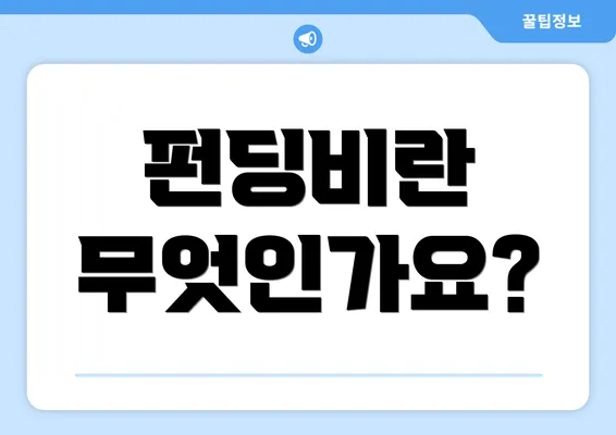 펀딩비란 무엇인가요?