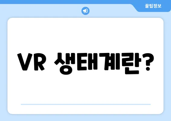 VR 생태계란?