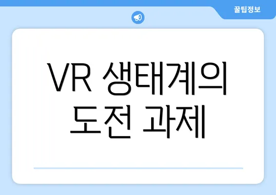 VR 생태계의 도전 과제