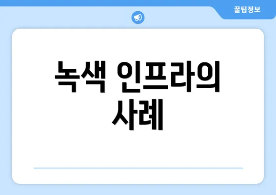 녹색 인프라의 사례