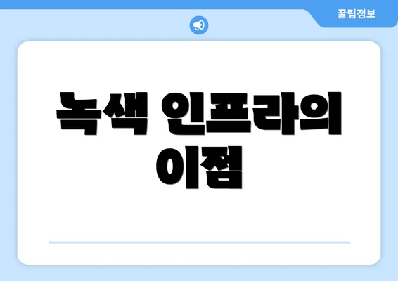 녹색 인프라의 이점