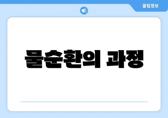 물순환의 과정