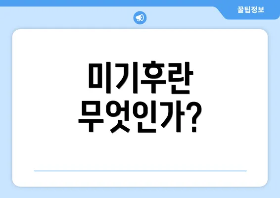 미기후란 무엇인가?