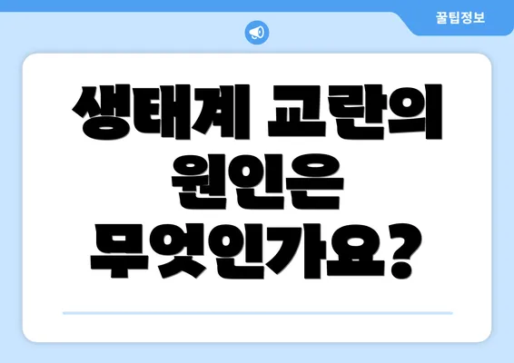 생태계 교란의 원인은 무엇인가요?