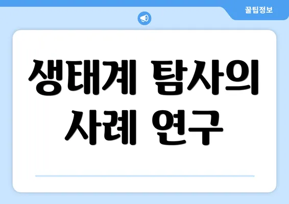 생태계 탐사의 사례 연구