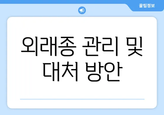 외래종 관리 및 대처 방안