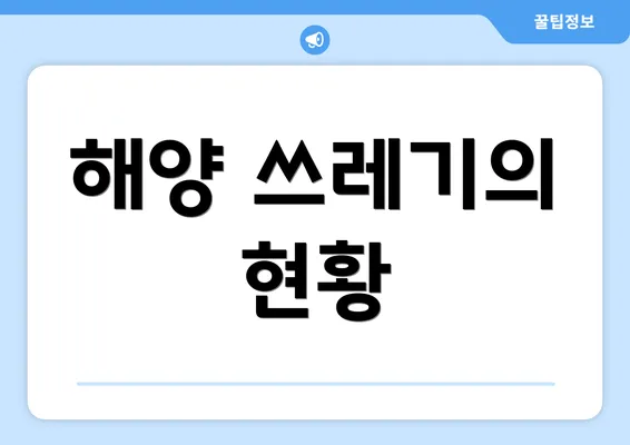 해양 쓰레기의 현황