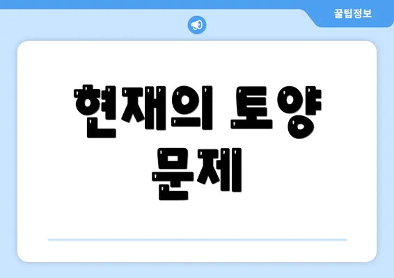 현재의 토양 문제
