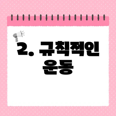 2. 규칙적인 운동