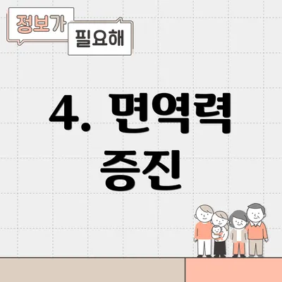 4. 면역력 증진
