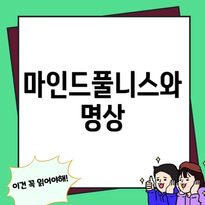 마인드풀니스와 명상