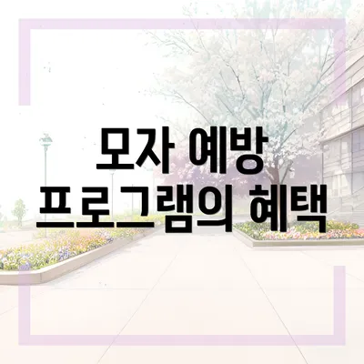 모자 예방 프로그램의 혜택