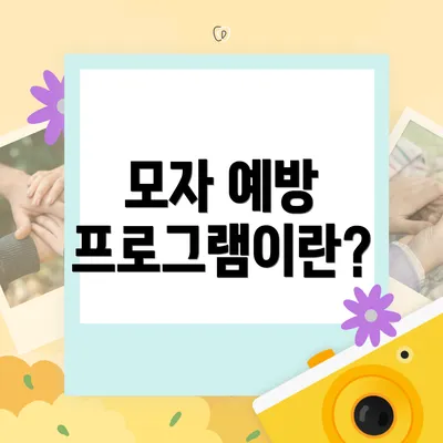 모자 예방 프로그램이란?