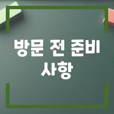 방문 전 준비 사항