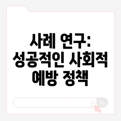 사례 연구: 성공적인 사회적 예방 정책