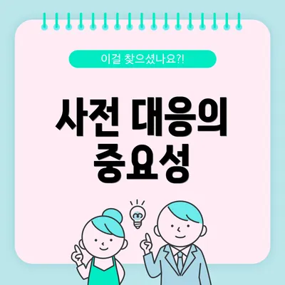 사전 대응의 중요성