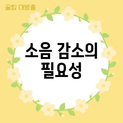 소음 감소의 필요성