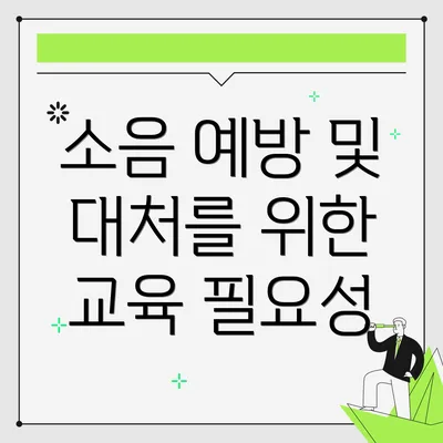 소음 예방 및 대처를 위한 교육 필요성