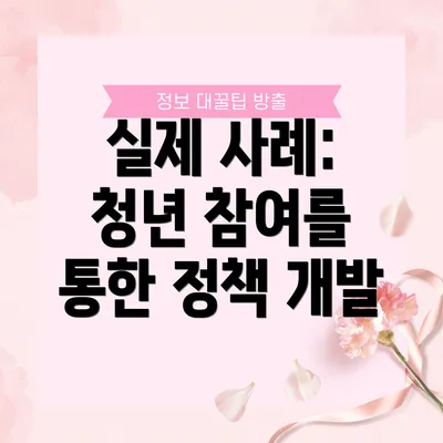실제 사례: 청년 참여를 통한 정책 개발