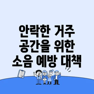 안락한 거주 공간을 위한 소음 예방 대책