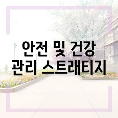 안전 및 건강 관리 스트래티지