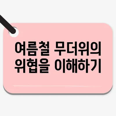 여름철 무더위의 위협을 이해하기