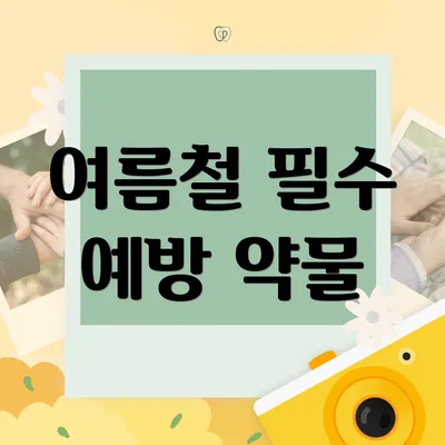 여름철 필수 예방 약물
