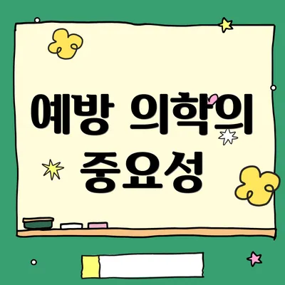 예방 의학의 중요성