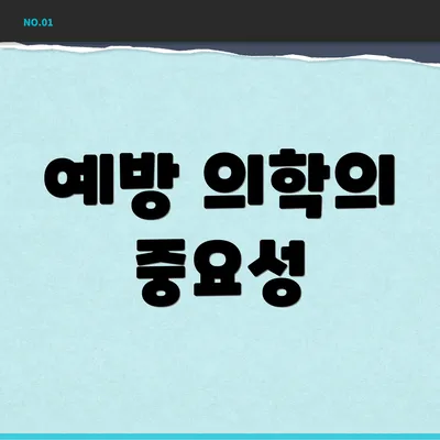 예방 의학의 중요성