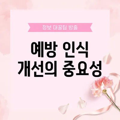 예방 인식 개선의 중요성