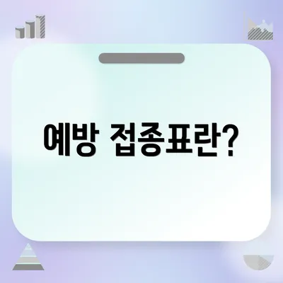예방 접종표란?