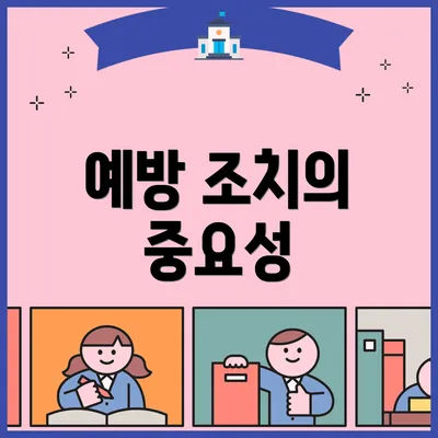 예방 조치의 중요성